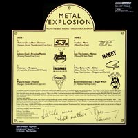 link to back sleeve of 'Metal Explosion' compilation LP from 1980