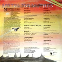 link to back sleeve of 'Metal For Muthas' compilation LP from 1980