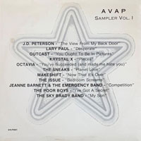 link to back sleeve of 'AVAP Sampler Vol. I' compilation LP from 1987