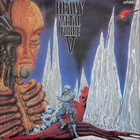 link to front sleeve of 'Heavy Metal Force V' compilation DLP from 1988