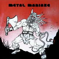link to front sleeve of 'Metal Maniaxe' compilation LP from 1982