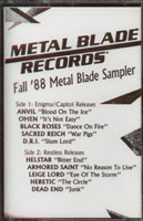 Various - Fall '88 Metal Blade Sampler MC, Metal Blade Records pressing from 1988